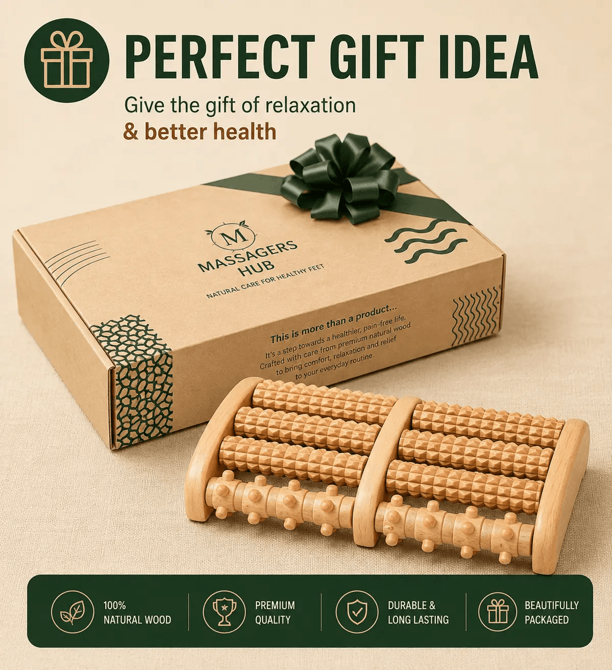 DeepRoll Wooden Foot Massager - Massagers Hub