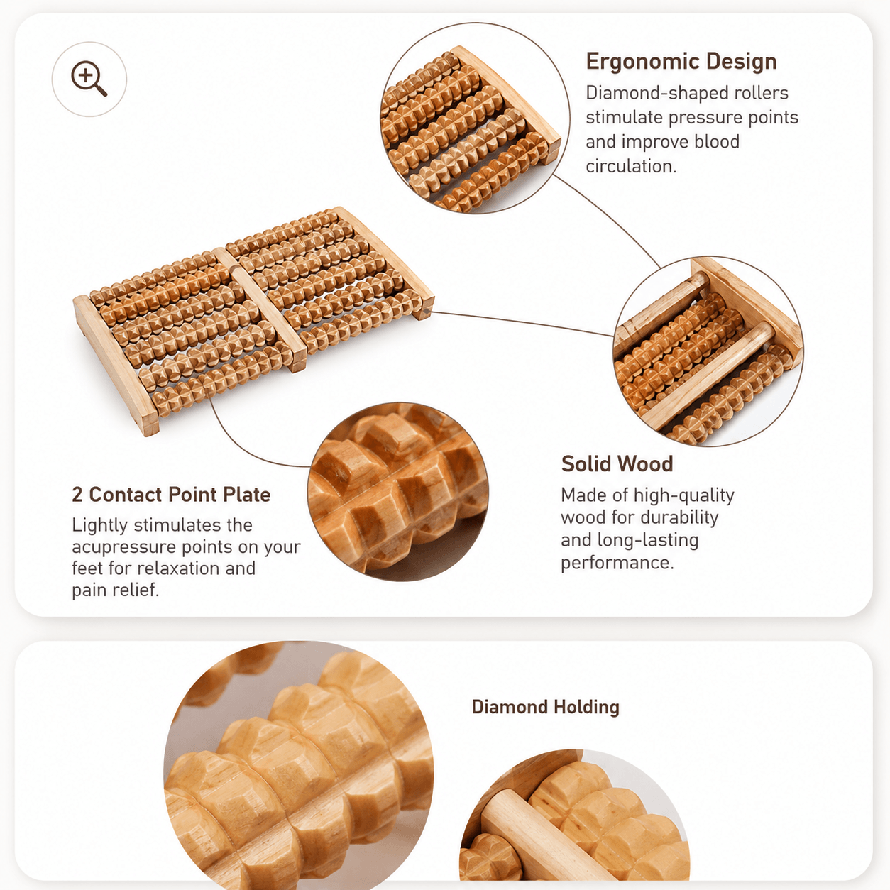 DeepRoll Wooden Foot Massager